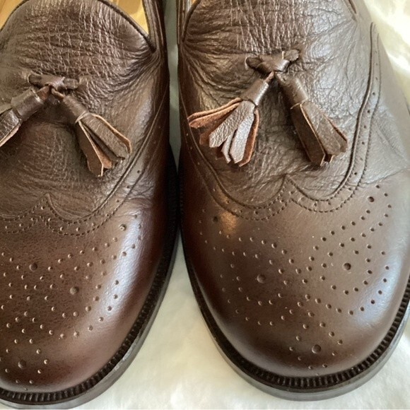 Alain Delon Beautiful Quality Leather Loafers Size 13 excellent condition. main image 9